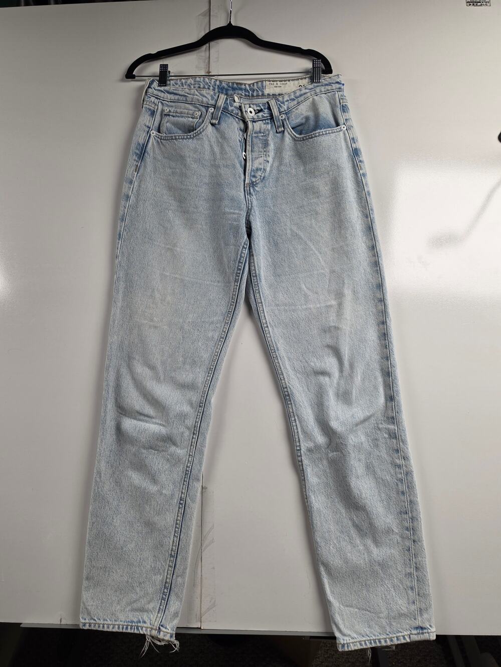 rag & bone Mica High Rise Straight Jeans 26 Light Wash 100% Cotton 0060